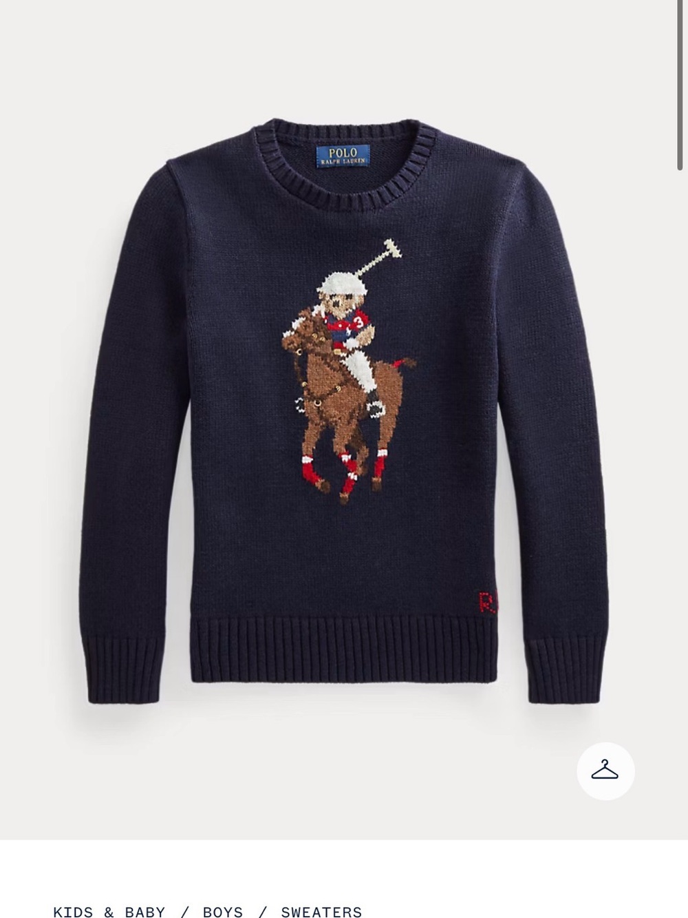Polo Ralph Lauren Navy Big Pony Sweater - NEW WITH TAGS